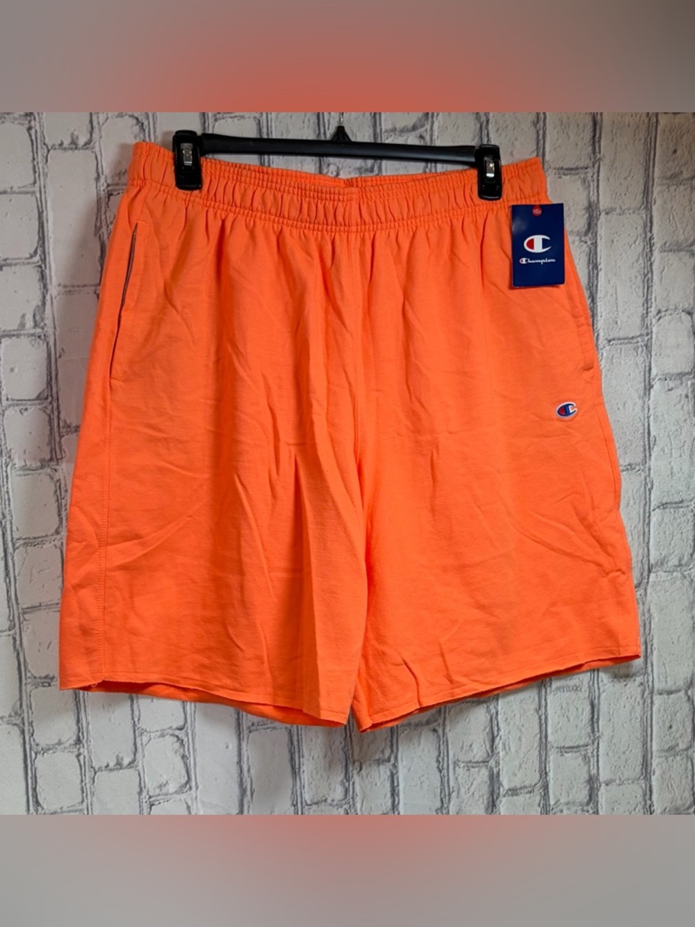 Macy’s Champion Size:2XL  Men's Neon Orange  Athletic Shorts Pockets